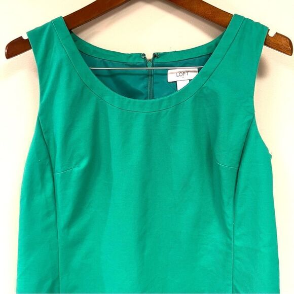 Loft green sheath dress. Size 8 - Picture 3 of 5